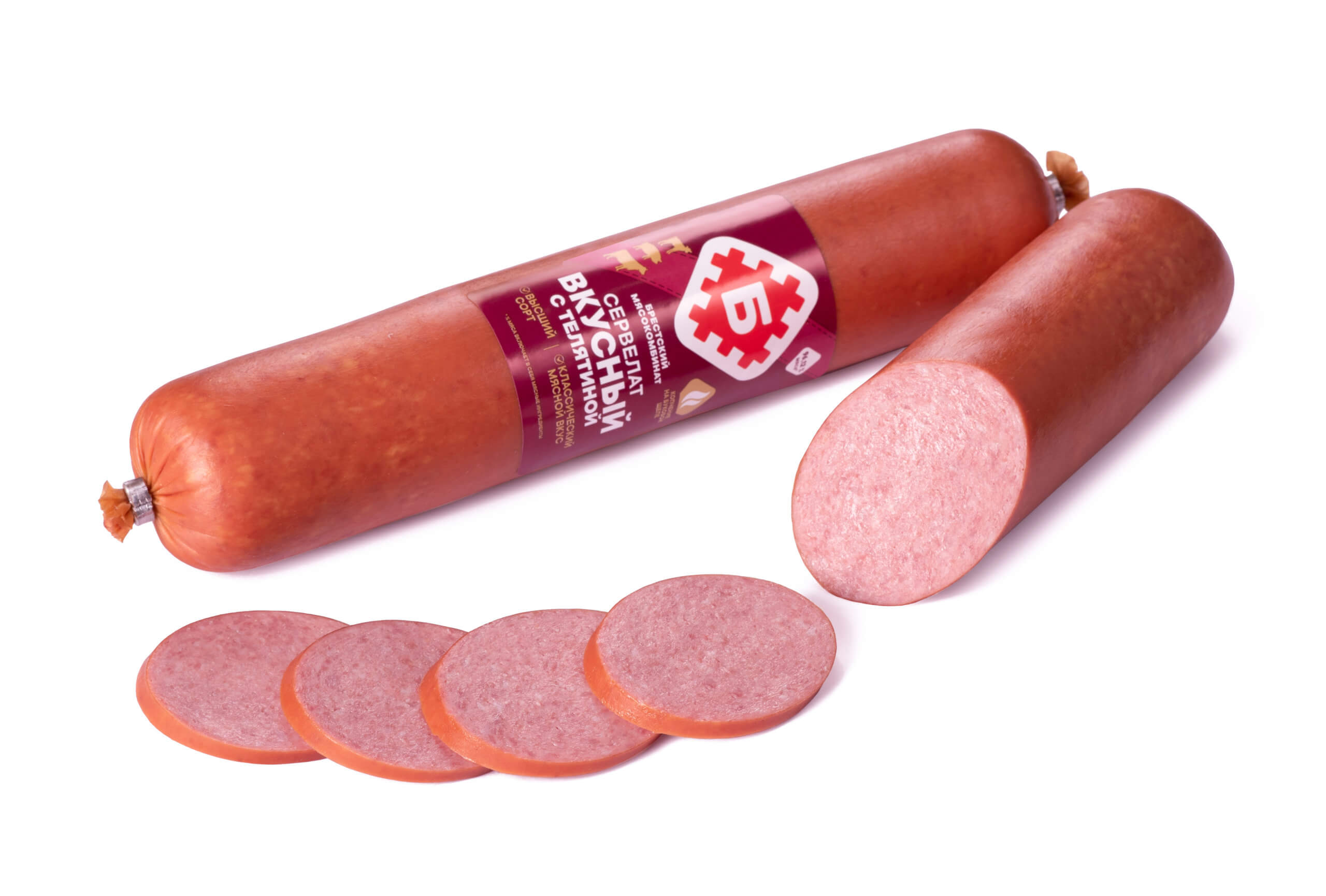 ВКУСНЫЙ С ТЕЛЯТИНОЙ_СЕРВЕЛАТ ВК_2 Сервелат "Вкусный с телятиной" — изображение 1