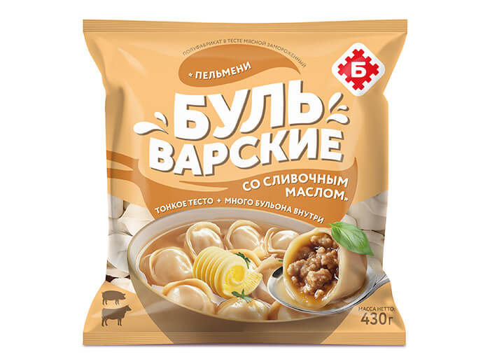БУЛЬВАРСКИЕ СО СЛИВОЧНЫМ МАСЛОМ Пельмени "БУЛЬВАРСКИЕ СО СЛИВОЧНЫМ МАСЛОМ" — изображение 1