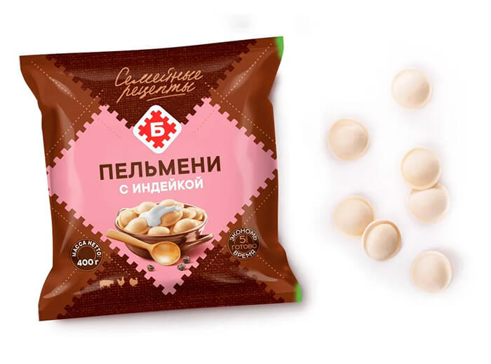 СЕМЕЙНЫЕ РЕЦЕПТЫ С ИНДЕЙКОЙ Пельмени "СЕМЕЙНЫЕ РЕЦЕПТЫ С ИНДЕЙКОЙ" — изображение 1